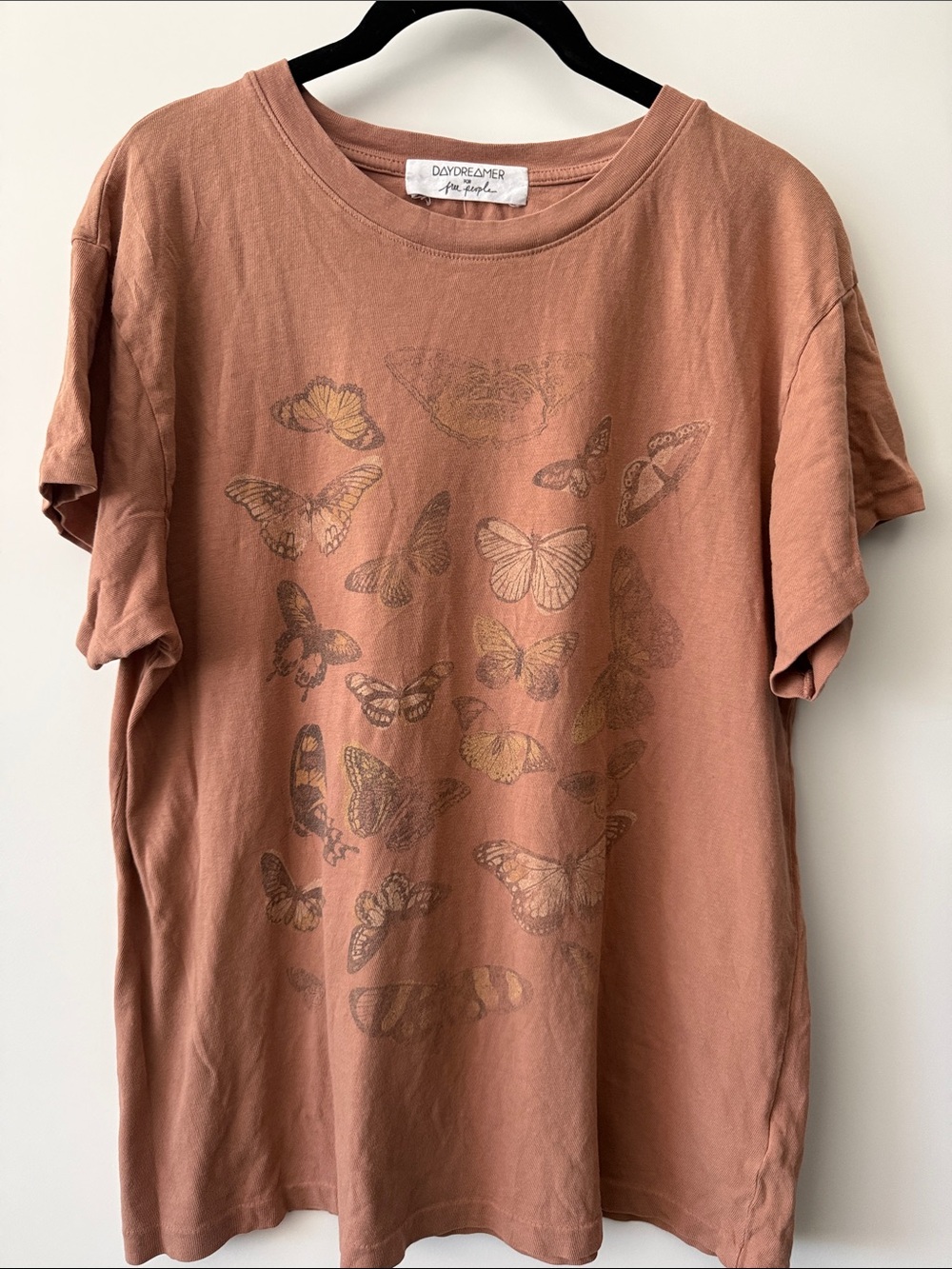 Daydreamer Butterfly Graphic Tee - Dusty Rose